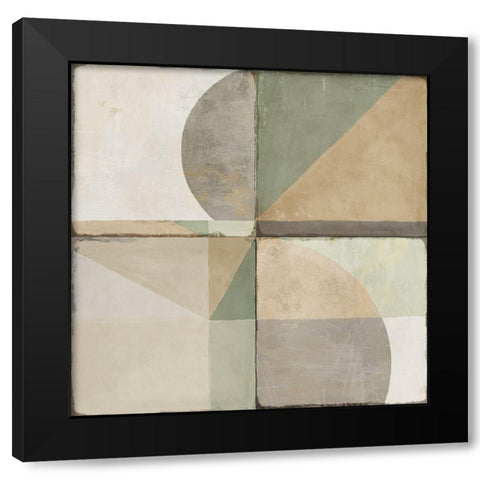 Green Tile II  Black Modern Wood Framed Art Print by Isabelle Z