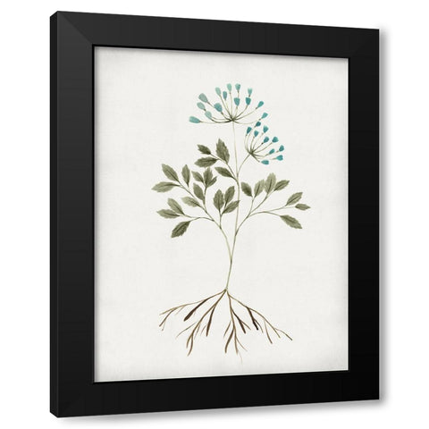 Rooted Floral III Black Modern Wood Framed Art Print with Double Matting by Isabelle Z