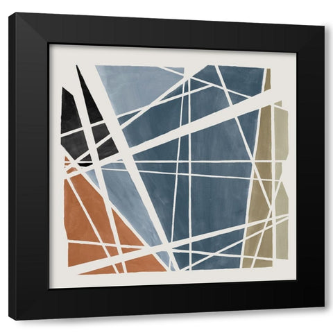 Pieces Together I Black Modern Wood Framed Art Print with Double Matting by Isabelle Z