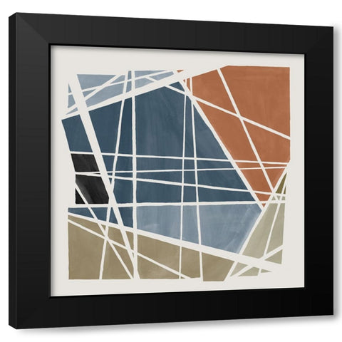 Pieces Together II Black Modern Wood Framed Art Print by Isabelle Z