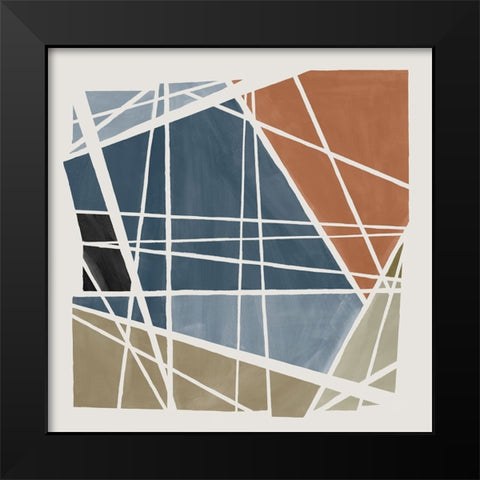 Pieces Together II Black Modern Wood Framed Art Print by Isabelle Z
