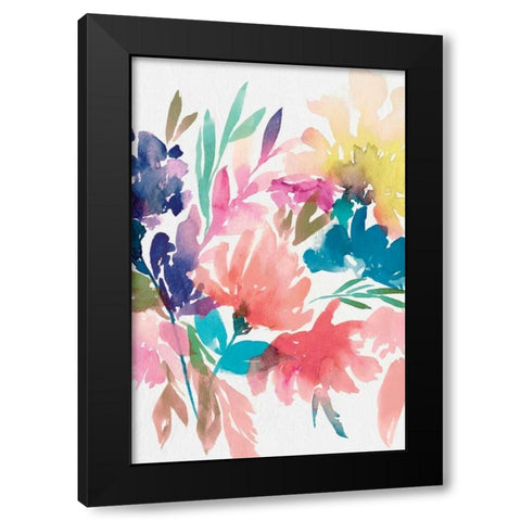 Fresh Bouquet I Black Modern Wood Framed Art Print by Isabelle Z