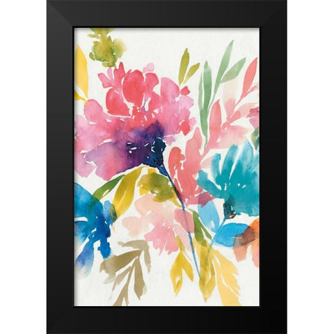 Fresh Bouquet II Black Modern Wood Framed Art Print by Isabelle Z