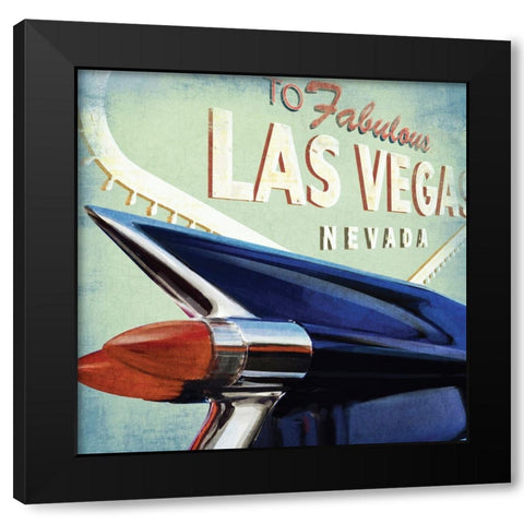 Las Vegas Black Modern Wood Framed Art Print with Double Matting by Fischer, David