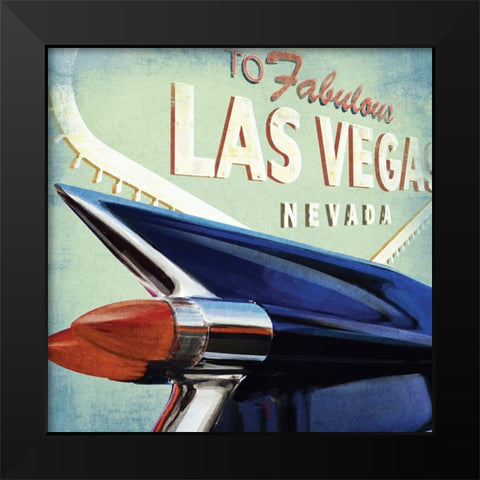 Las Vegas Black Modern Wood Framed Art Print by Fischer, David