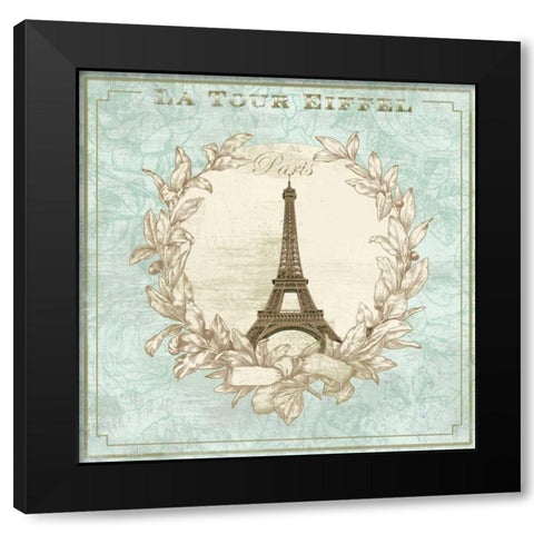 Tour De Eiffel Black Modern Wood Framed Art Print with Double Matting by Fischer, Davud