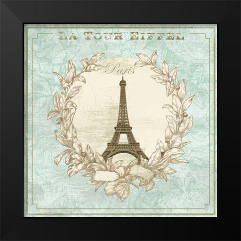 Tour De Eiffel Black Modern Wood Framed Art Print by Fischer, Davud