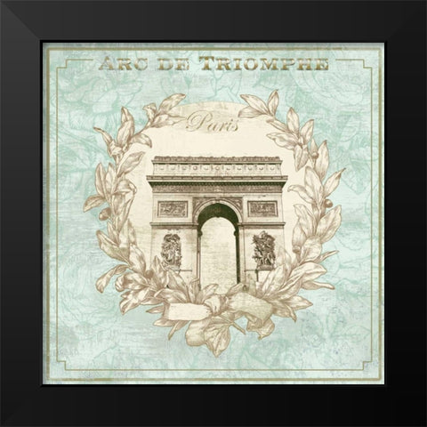 Arc de Triomphe Black Modern Wood Framed Art Print by Fischer, Davud