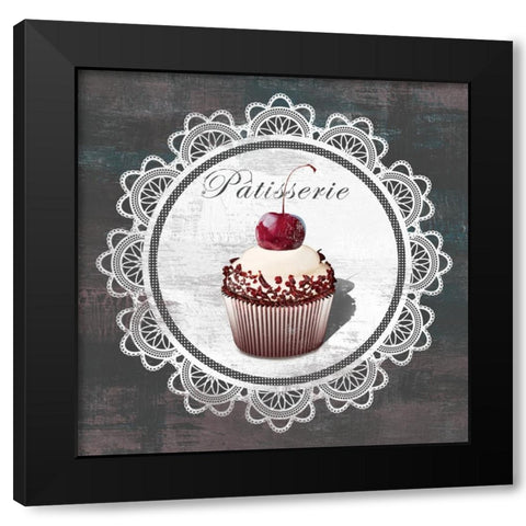 Patisserie Black Modern Wood Framed Art Print by Fischer, David