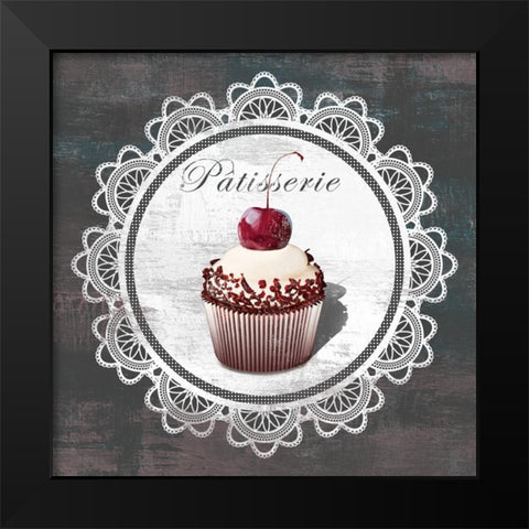 Patisserie Black Modern Wood Framed Art Print by Fischer, David