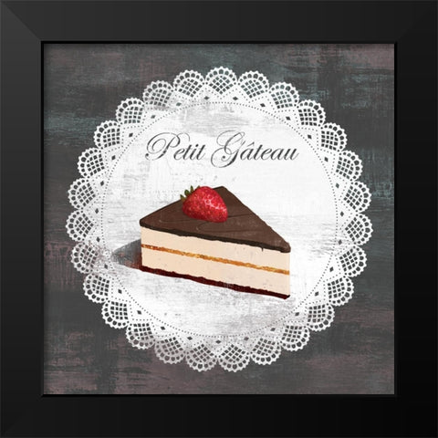 Petit Gateau Black Modern Wood Framed Art Print by Fischer, David