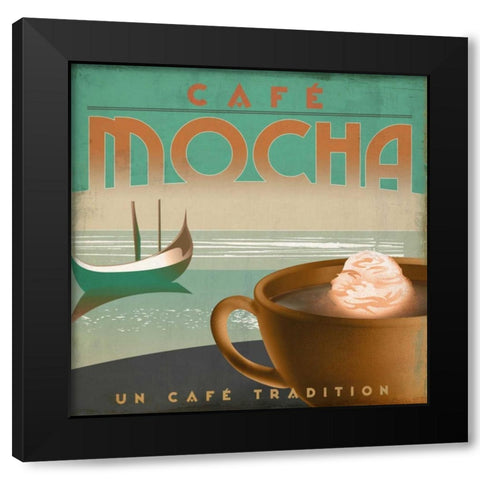 Cafe Mocha Black Modern Wood Framed Art Print with Double Matting by Fischer, David