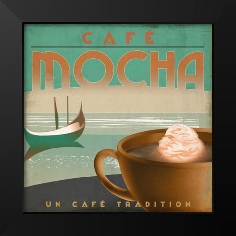 Cafe Mocha Black Modern Wood Framed Art Print by Fischer, David