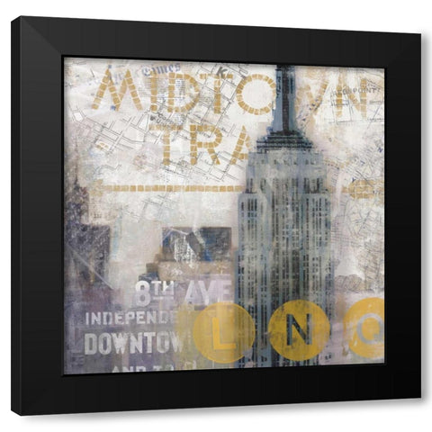 NY I Black Modern Wood Framed Art Print with Double Matting by Fischer, David