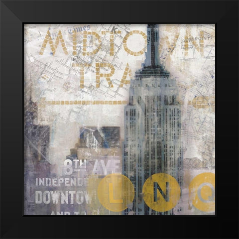 NY I Black Modern Wood Framed Art Print by Fischer, David