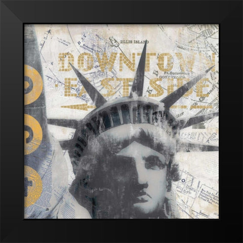 NY II Black Modern Wood Framed Art Print by Fischer, David