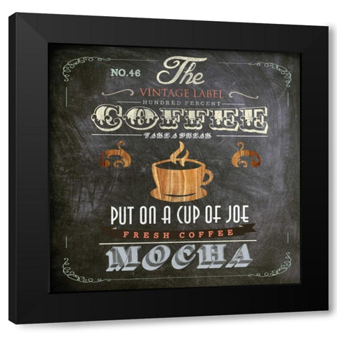 Coffee Board I Black Modern Wood Framed Art Print with Double Matting by Fontaine, Drako