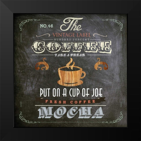 Coffee Board I Black Modern Wood Framed Art Print by Fontaine, Drako