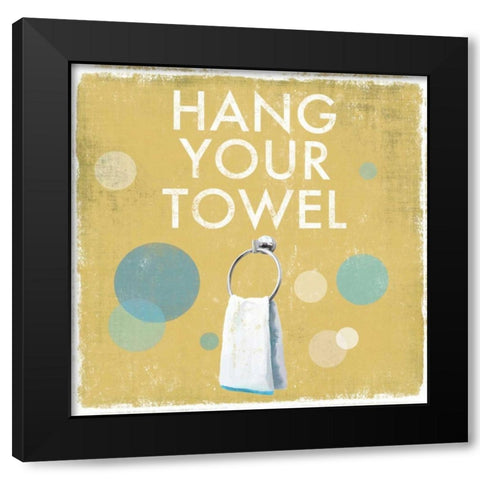 Hang your Towel Black Modern Wood Framed Art Print with Double Matting by Fontaine, Drako