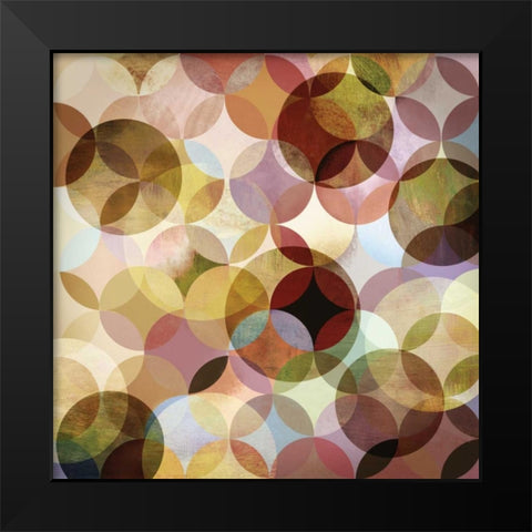 Asymmetrical Slices II Black Modern Wood Framed Art Print by Fontaine, Drako