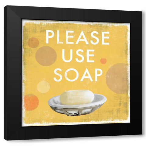 Please Use Soap Black Modern Wood Framed Art Print with Double Matting by Fontaine, Drako