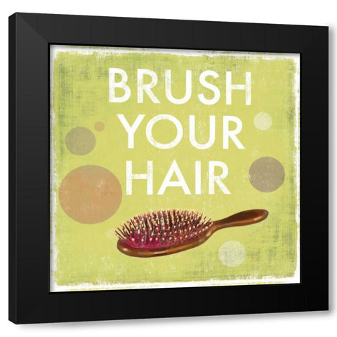 Brush your Hair - Mini Black Modern Wood Framed Art Print with Double Matting by Fontaine, Drako