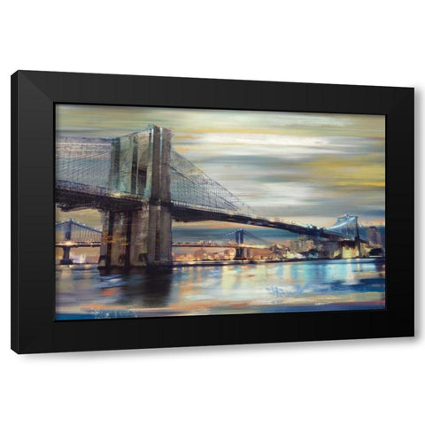 Twilight Crossing Black Modern Wood Framed Art Print by Fontaine, Drako