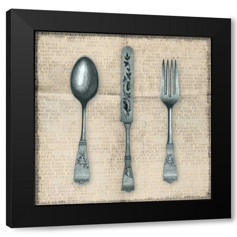 Dinners Design - Mini Black Modern Wood Framed Art Print with Double Matting by Fontaine, Drako