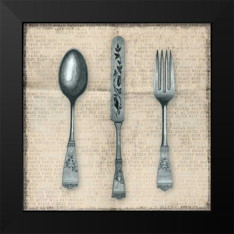 Dinners Design - Mini Black Modern Wood Framed Art Print by Fontaine, Drako