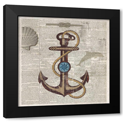 Nautical Collection I - Mini Black Modern Wood Framed Art Print with Double Matting by Fontaine, Drako