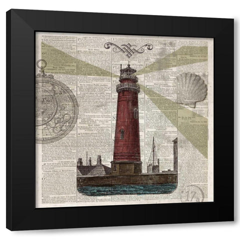 Nautical Collection II - Mini Black Modern Wood Framed Art Print by Fontaine, Drako