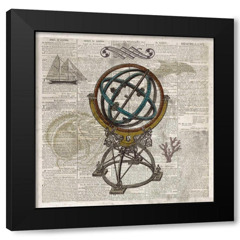 Nautical Collection III - Mini Black Modern Wood Framed Art Print by Fontaine, Drako