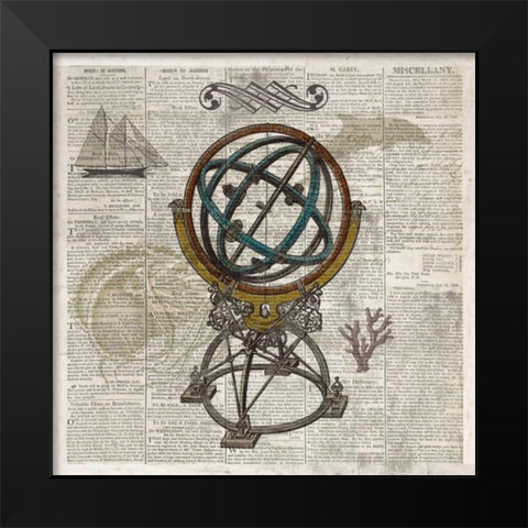 Nautical Collection III - Mini Black Modern Wood Framed Art Print by Fontaine, Drako