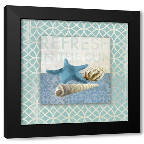 Shell Geo II - Mini Black Modern Wood Framed Art Print with Double Matting by Fontaine, Drako