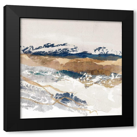 Mountain Sunset  Black Modern Wood Framed Art Print with Double Matting by Fowler, Jan Sullivan