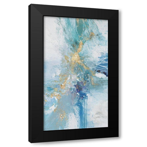 Turquoise Flow III Black Modern Wood Framed Art Print by Gardner, Jennifer