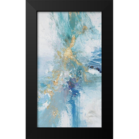 Turquoise Flow III Black Modern Wood Framed Art Print by Gardner, Jennifer