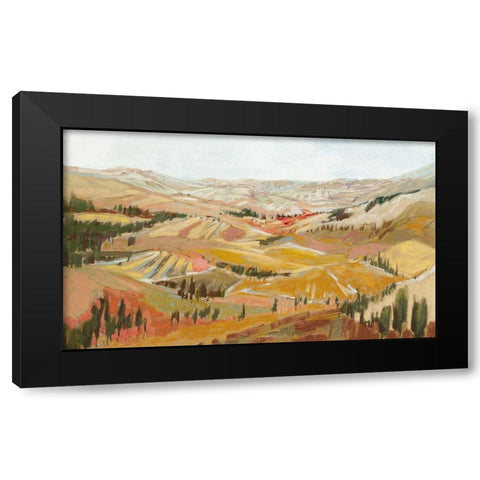 Rolling Hills Tuscany Black Modern Wood Framed Art Print with Double Matting by Gardner, Jennifer