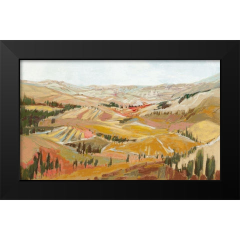 Rolling Hills Tuscany Black Modern Wood Framed Art Print by Gardner, Jennifer