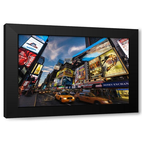 Palace Theater Traffic Black Modern Wood Framed Art Print by Gaudet, Guilliame