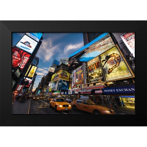 Palace Theater Traffic Black Modern Wood Framed Art Print by Gaudet, Guilliame