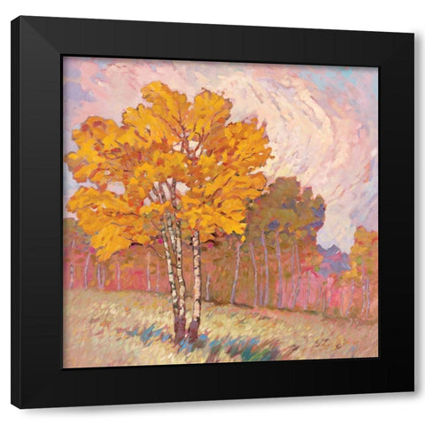 Tree Line I Black Modern Wood Framed Art Print with Double Matting by Reynolds, Graham