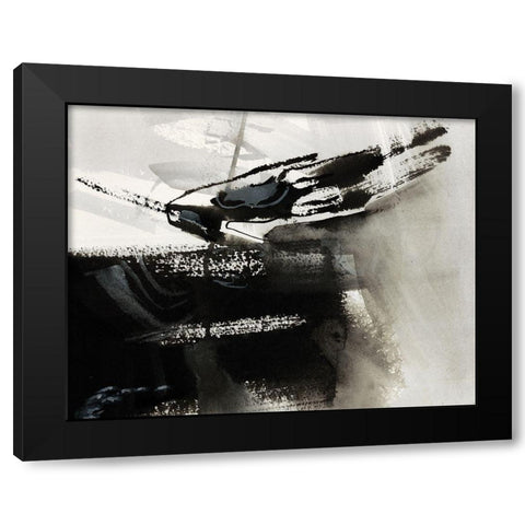 Midnight Abstract IV Black Modern Wood Framed Art Print with Double Matting by Guna Bianka