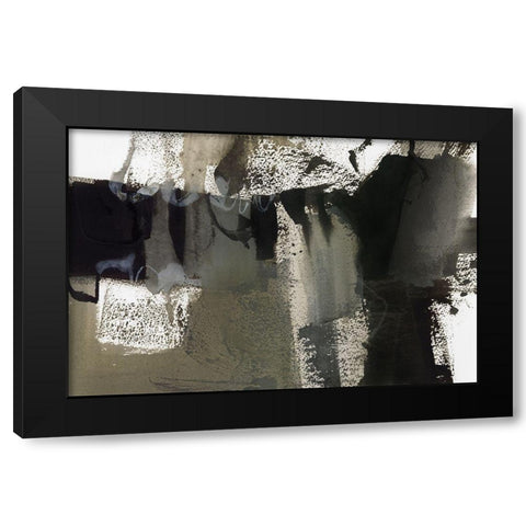 Midnight Abstract VI Black Modern Wood Framed Art Print by Guna, Bianka