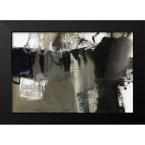 Midnight Abstract VI Black Modern Wood Framed Art Print by Guna, Bianka