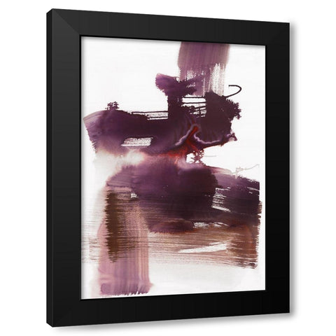 Oscillate Black Modern Wood Framed Art Print by Guna, Bianka