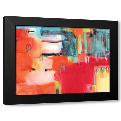 City in Colour Black Modern Wood Framed Art Print with Double Matting by Guna, Bianka