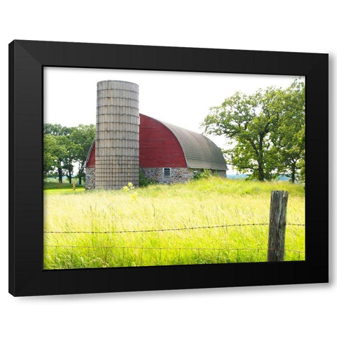 Red Silo  Black Modern Wood Framed Art Print by Wilson, Gerry