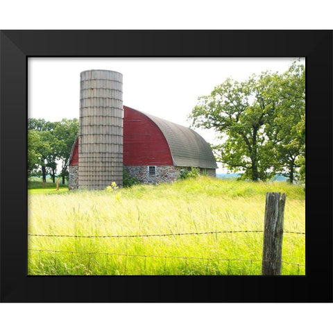 Red Silo  Black Modern Wood Framed Art Print by Wilson, Gerry