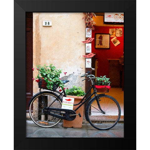 Bicyclette Black Modern Wood Framed Art Print by Wilson, Gerry